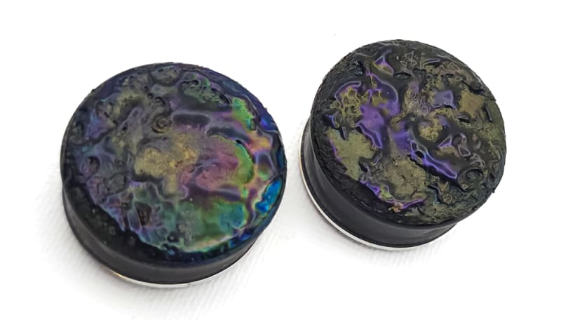 25.4mm - Dark Bismuth Druzy