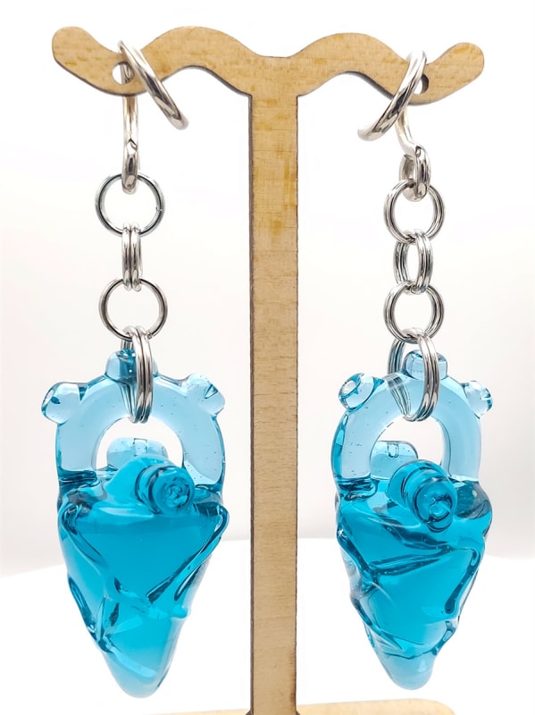 Weights - Sea Glass Anatomical Hearts