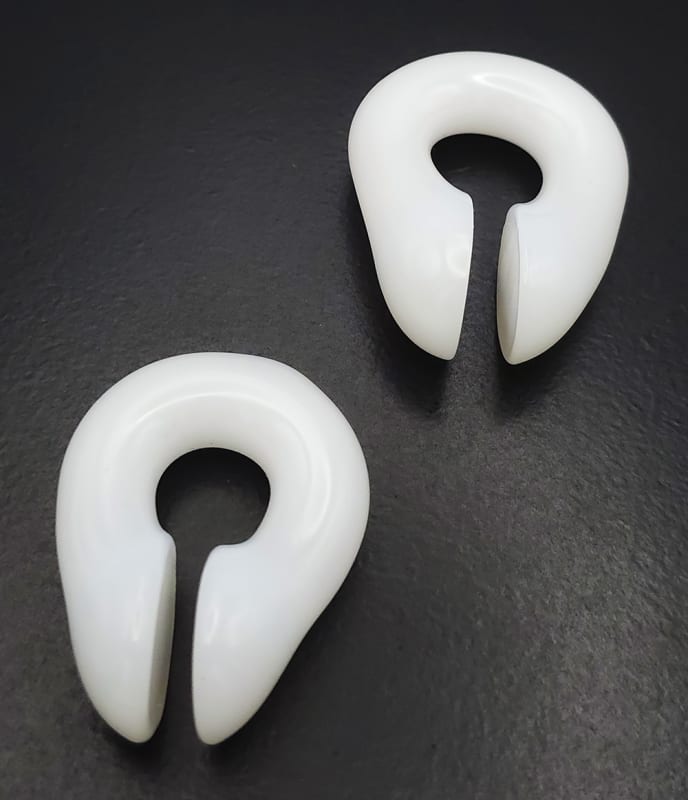Weights - Large Jade White Keyhole