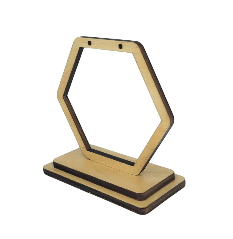 Wood Honeycomb Hanging Display