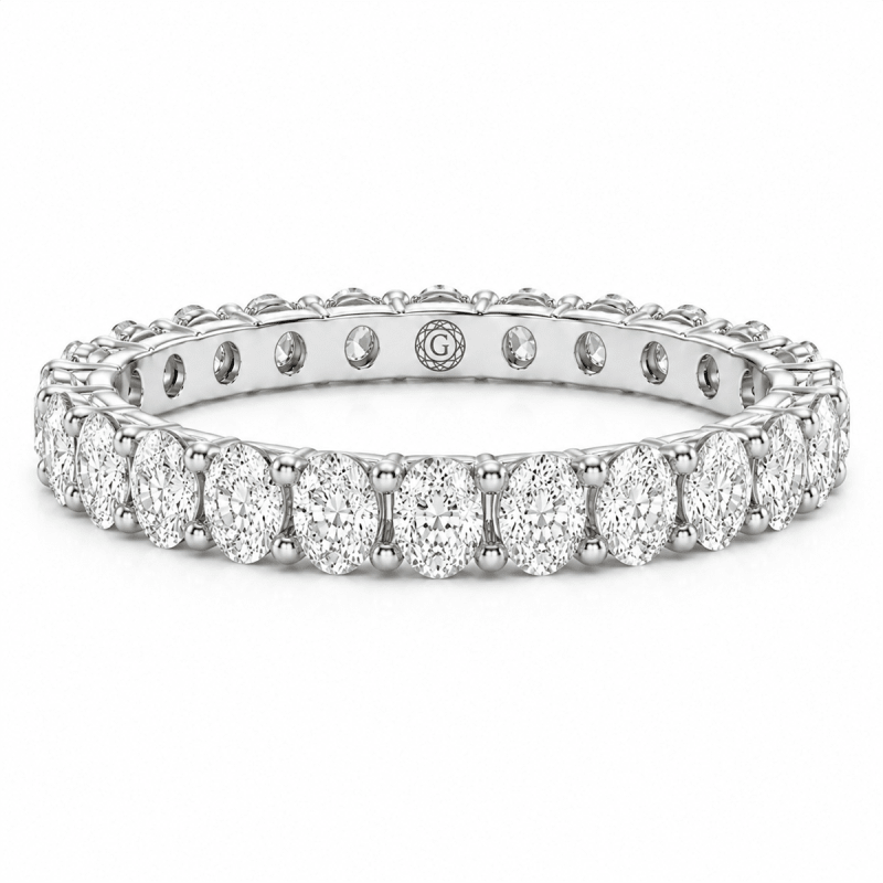 3 Carat Lab Grown Oval Diamond Eternity Band