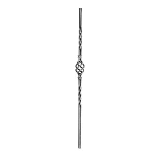 Newel Post 2 Twists Rope W/Basket 15/16" Dia 47" H