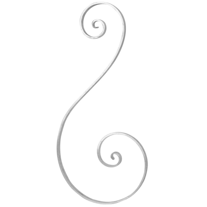 SCROLL 3/4" X 1/4" MTL 27-9/16"W 12-13/64"H