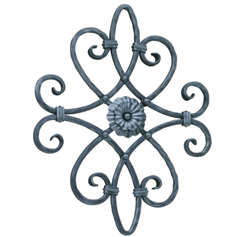 ROSETTE W/FLOWER 9/16" SQ  MATL 20-1/2" X 17"