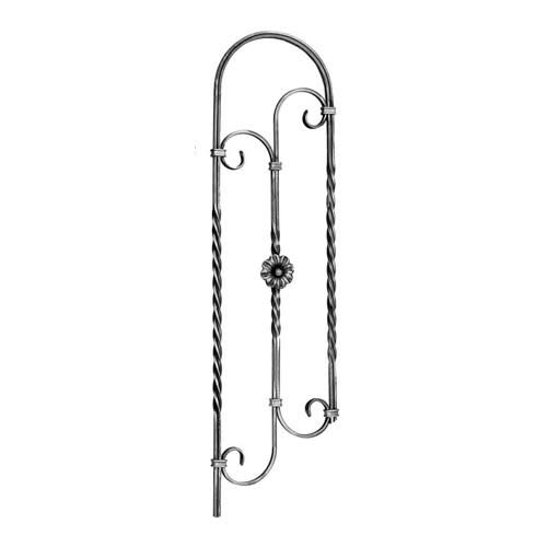 Panel - Arch W/Flower 1/2" Sq Matl  9" X 35-7/16"