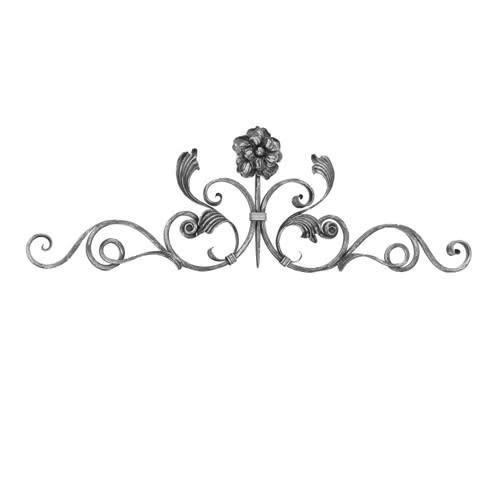 Scroll Gate Top 5/8" X 5/16" Matl W/Leaves W/Roset