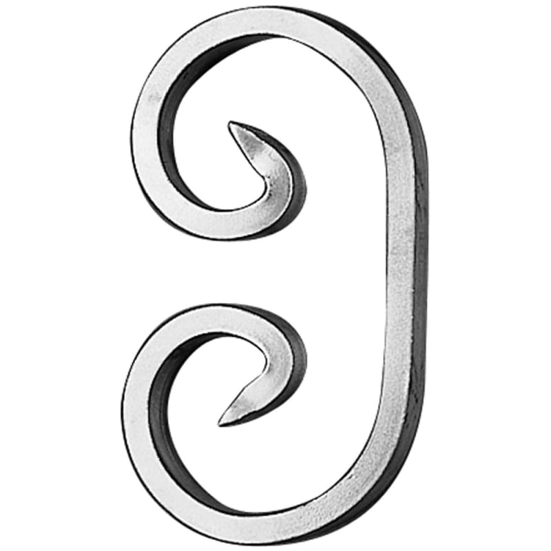 C-SCROLL ALUM FORGED END 15/32" X 1/4" 2-1/4" X 4-1/2"