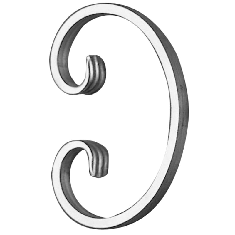 C-SCROLL ALUM FORGED END 1/2" X 1/4" 6-1/8" X 5-7/8"