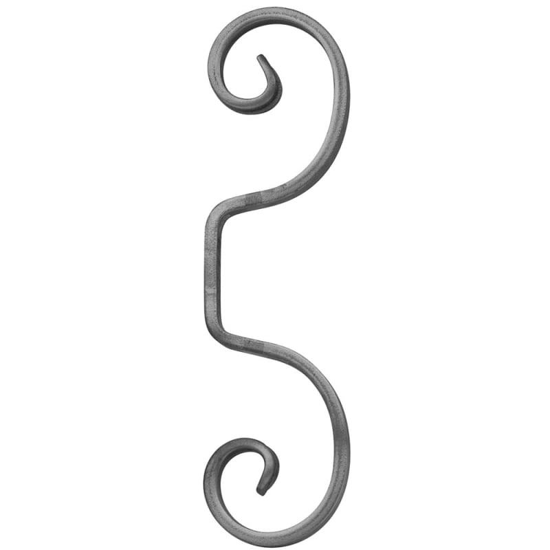 SCROLL 1/2" X 1/4" MTL 3-1/8"W 11-7/16"H