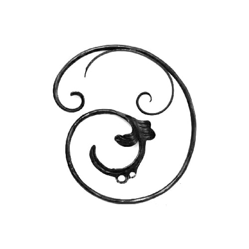 Indital Scroll Leaves 149/16" X 13" X 1/2"Dia Ornate