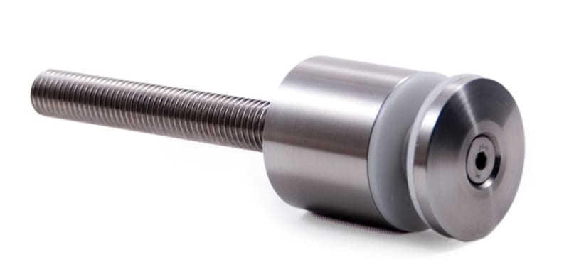 Stainless Steel Rounded Wall Glass Clamp For 5/16" to 1/2" Thickness