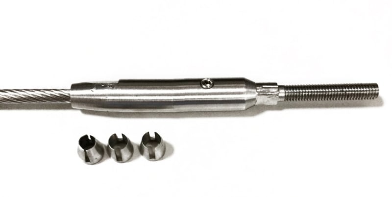 316 Stainless Steel Crimpless Terminal 2 3/4"