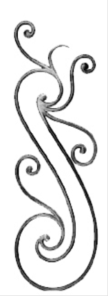 PANEL 9/16" DIA MTL 10"W 31-7/8"H