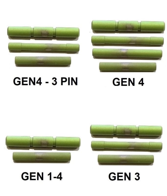GoTo SPORTS GEAR Zombie Green Coated Stainless Steel Pin Kits For Glock Generation 1 - 4 (Price Varies Per Kit) GoTo SPORTS GEAR Zombie Green Coated Stainless Steel Pin Kits For Glock Generation 1 - 4 (Price Varies Per Kit)