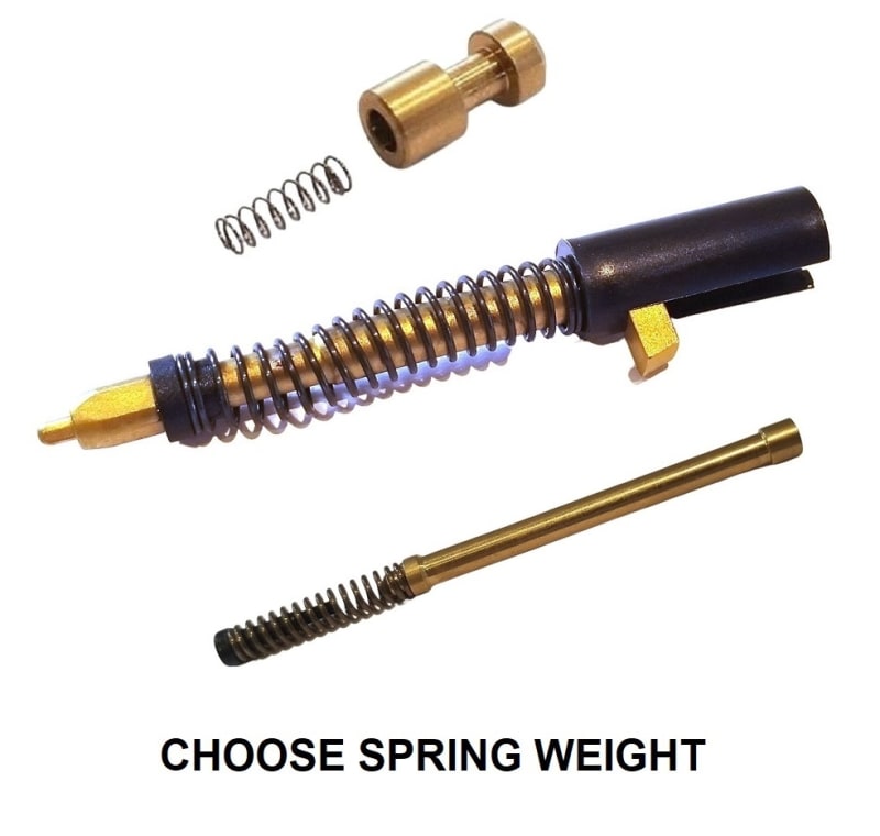 Striker Firing Pin Assembly, Safety Plunger and Extractor Depressor Plunger, Stainless Steel, TiN Titanium Nitride Coated For Glock 17 17L 19 26 34 45 GEN 1 2 3 4