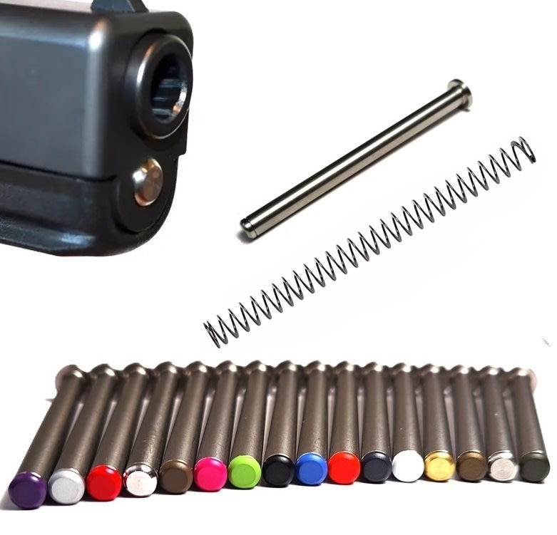 photo of Stainless Steel Guide Rod With Smooth Button Tip Screw For Smith And Wesson M&P FULL SIZE, Cerakote, Chrome, TiN Gold photo of Stainless Steel Guide Rod With Smooth Button Tip Screw For Smith And Wesson M&P FULL SIZE, Cerakote, Chrome, TiN Gold