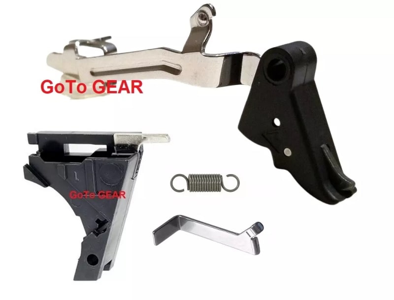 Tango Down Flat Faced Trigger With Bar For Glock Gen 1 2 3 4 5 and Glock 42, 43, 43X, 48