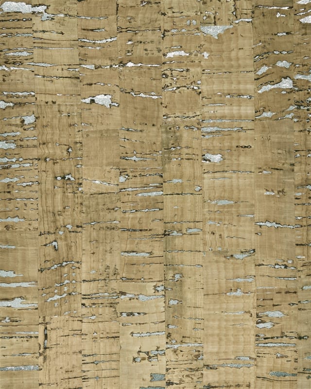 photo of Caramel Tan Pewter Background Stripe Pattern Cork Wallcovering