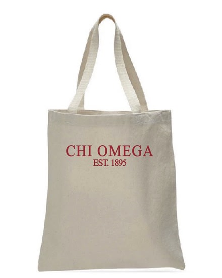 Simple Tote - Red Chi Omega