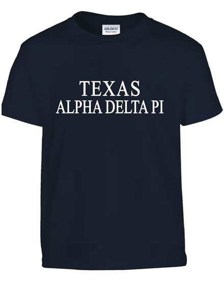 Navy T-Shirt (texas style)- Alpha Delta Pi