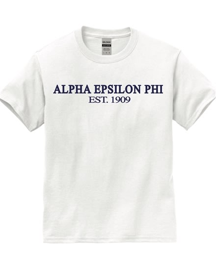 White T-Shirt (classic style) - Alpha Epsilon Phi (navy)