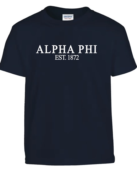 Navy T-Shirt (classic style) - Alpha Phi