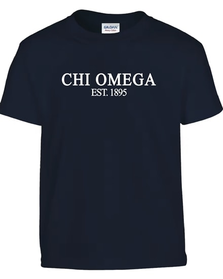 Navy T-Shirt (classic style) - Chi Omega
