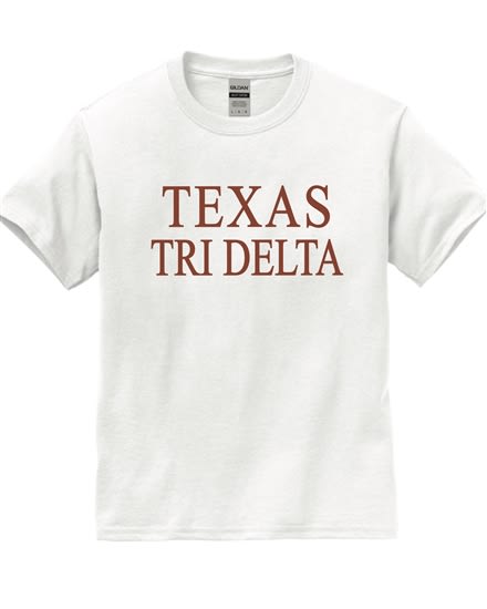 White T-Shirt (texas style)- Tri Delta (b/o)