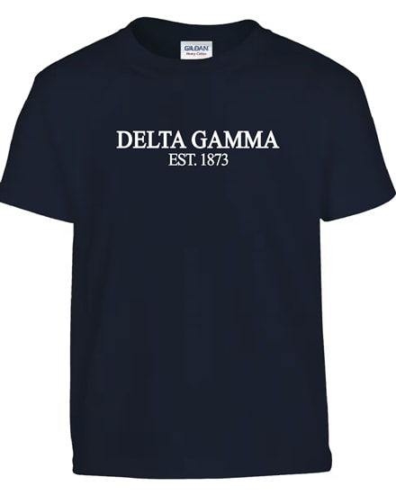 Navy T-Shirt (classic style) - Delta Gamma