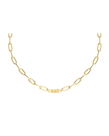 Paperclip & Bar Necklace -  Alpha Delta Pi