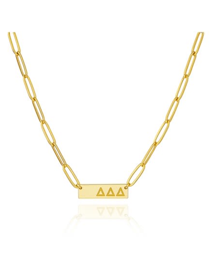 Paperclip and Bar Necklace -  Tri Delta