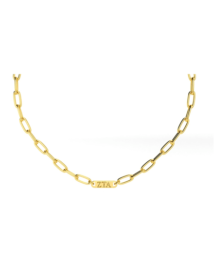 Paperclip and Bar Necklace -  Zeta