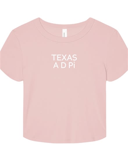 Pink Baby Tee - Texas Simple - Alpha Delta Pi