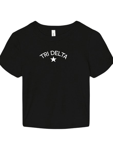 Navy Baby Tee - Star - Tri Delta
