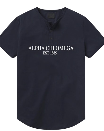 Navy Henley - Classic - Alpha Chi