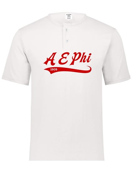 White Henley - Baseball (Red) - Alpha Epsilon Phi