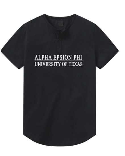 Navy Henley - Texas Line - Alpha Epsilon Phi