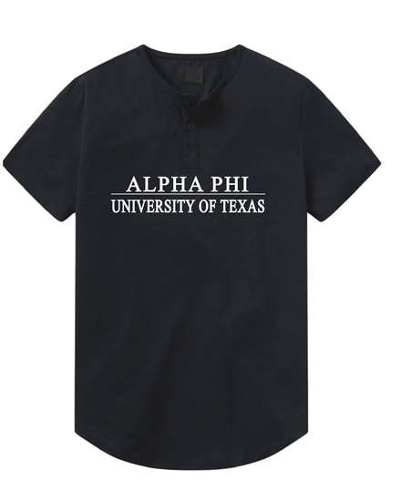 Navy Henley - Texas Line - Alpha Phi