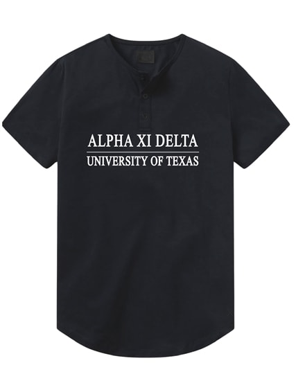Navy Henley - Texas Line - Alpha Xi Delta