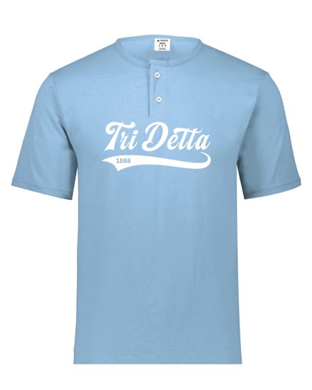 Lt. Blue Henley - Baseball (White) - Tri Delta