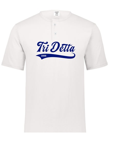 White Henley - Baseball (Navy) - Tri Delta