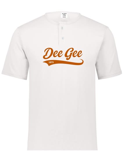 White Henley - Baseball (Burnt Orange) - Delta Gamma