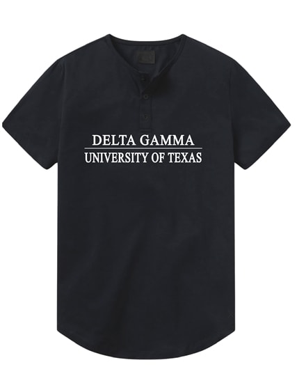 Navy Henley - Texas Line - Delta Gamma