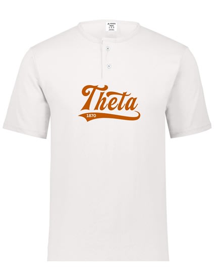 White Henley - Baseball (Burnt Orange) - Theta