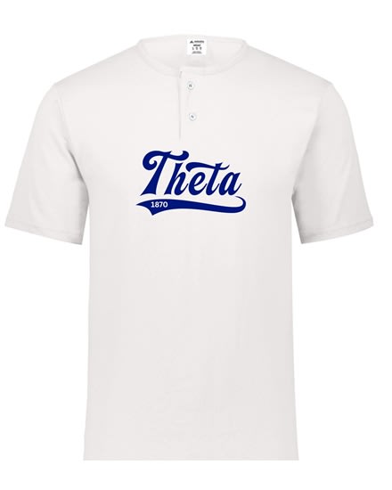 White Henley - Baseball (Navy) - Theta