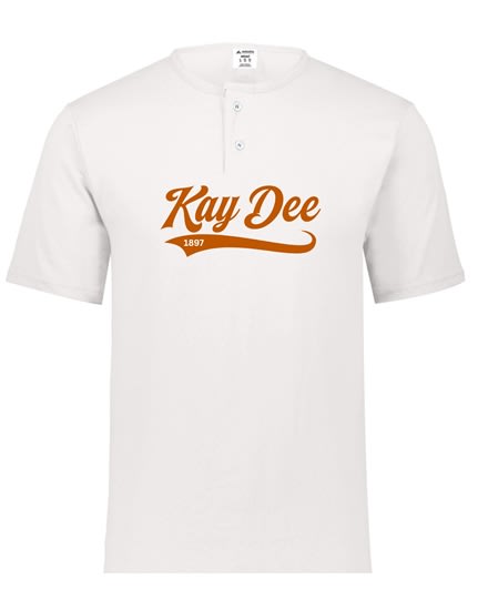White Henley - Baseball (Burnt Orange) - Kappa Delta