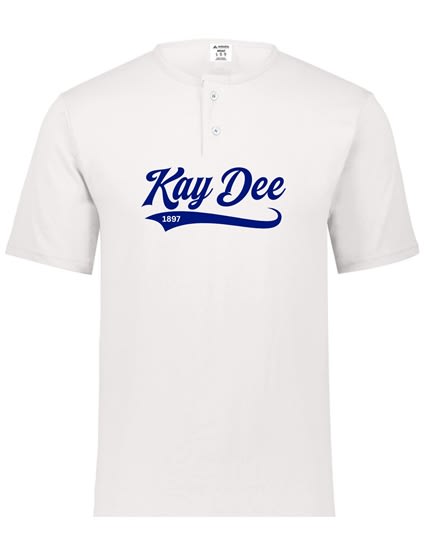 White Henley - Baseball (Navy) - Kappa Delta