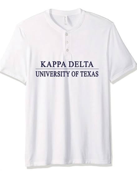 White Henley - Texas Line (Navy) - Kappa Delta