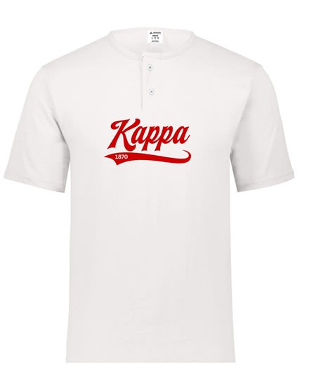 White Henley - Baseball (Red) - Kappa