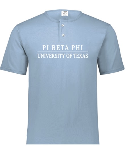 Lt. Blue Henley - Texas Line (White) - Pi Phi